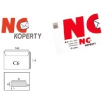 Koperty samoklejce / foliowane po 50 sztuk, C-6 biaa, 114 x 162 (mm)