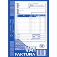 Faktura z jedn stawk podatku (pion), orygina + kopia / 130-3E / A5