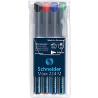 Foliopis permanentny Maxx 224 Schneider, M: 1, 0 mm, komplet 4 szt