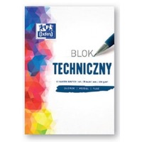 Blok techniczny Oxford, A4 / biay, 10 kartek